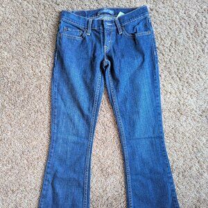 Levis 524 Bootcut Jeans, Sz 0, Dark Wash